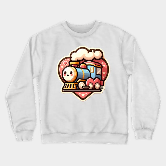 Train Valentine Crewneck Sweatshirt by Cun-Tees!